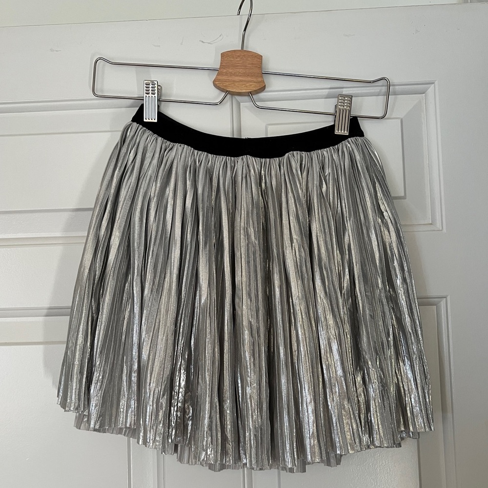 Silver Pleated Rockets of Awesome Skirt Sz 12